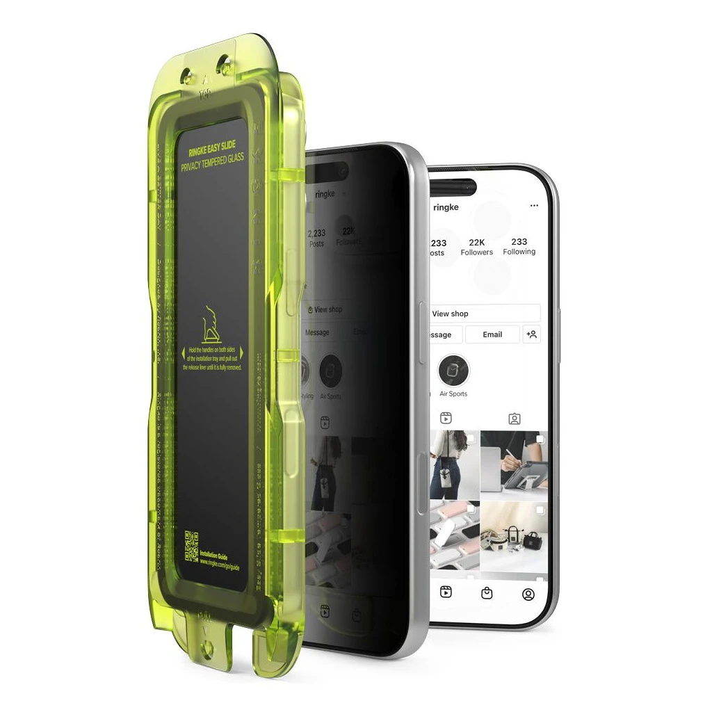 Ringke Easy Slide 2-PACK iPhone 17 Pro Max készülékhez Privacy üveg kijelzővédő