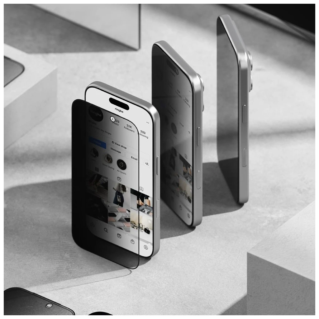 Ringke Easy Slide 2-PACK iPhone 17 Pro Max készülékhez Privacy üveg kijelzővédő