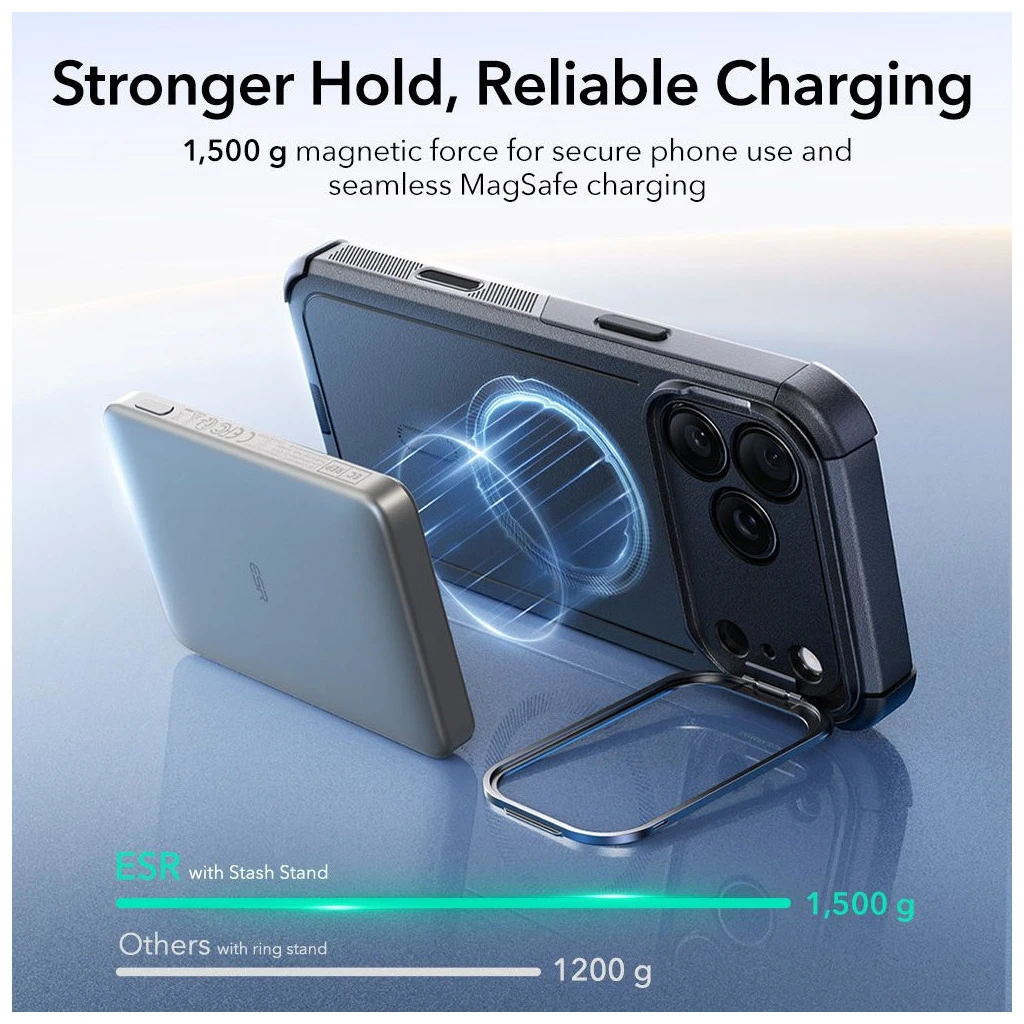 ESR CYBER KICKSTAND MAGSAFE iPhone 17 Pro készülékhez fekete