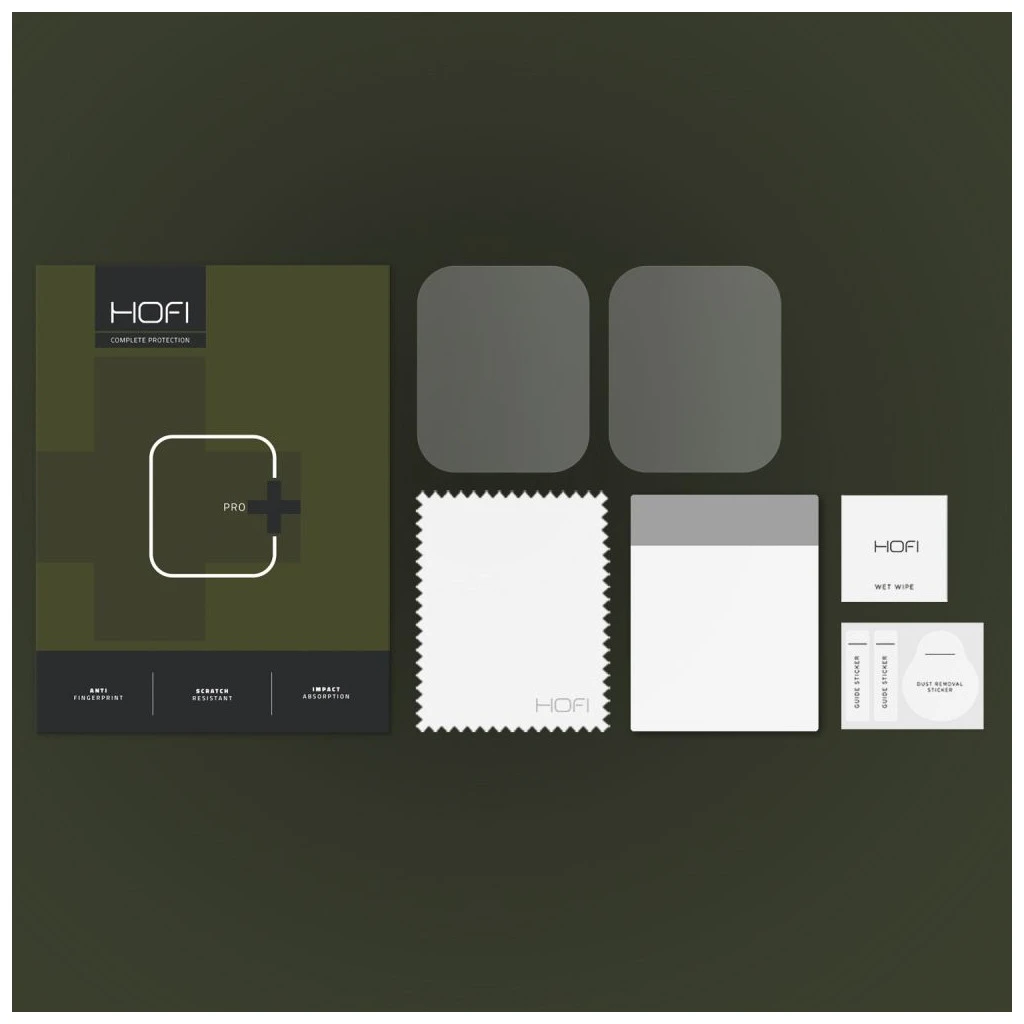 HOFI HYDROFLEX PRO+ hidrogél fólia 2-PACK – Apple Watch 6/7/8/9/SE 1/2/3 készülékhez (40/41 MM) átlátszó