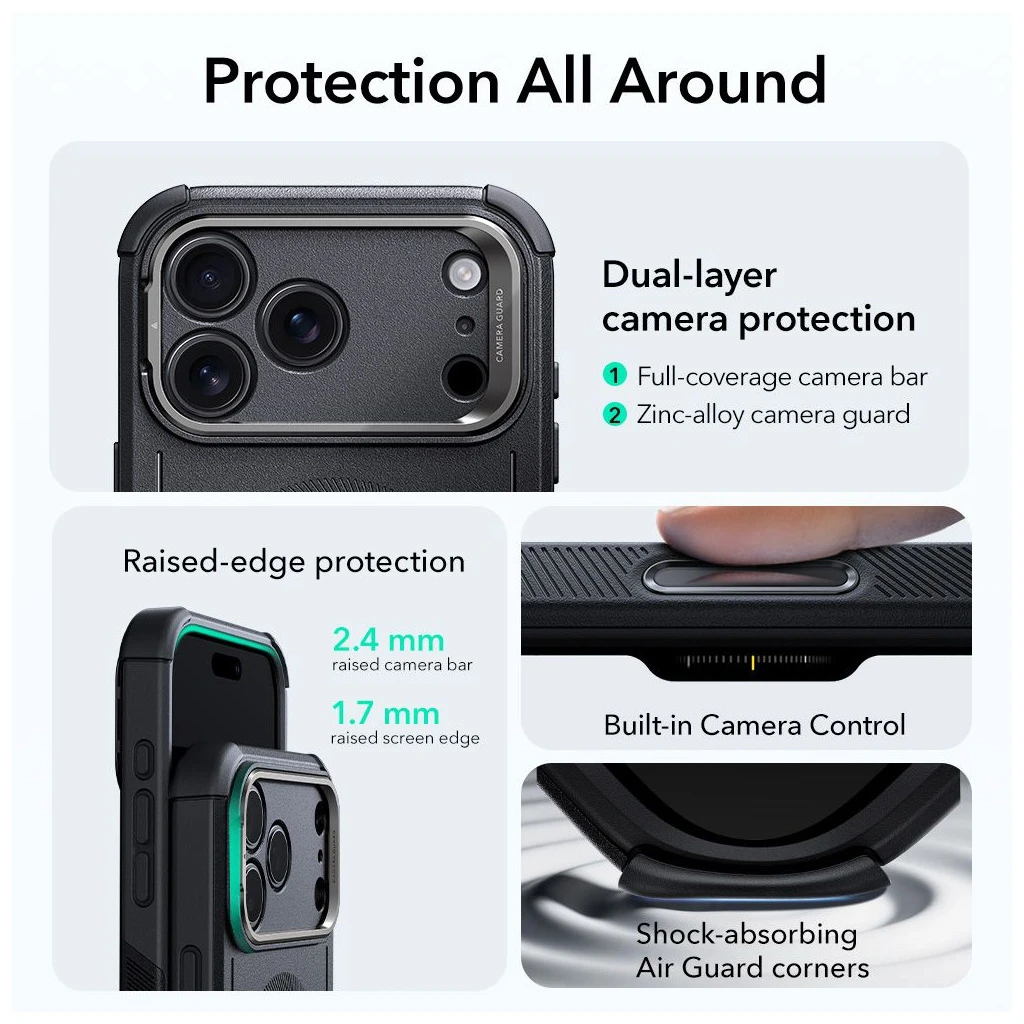 ESR CYBER ÁLLVÁNY MAGSAFE iPhone 17 Pro Max készülékhez fekete