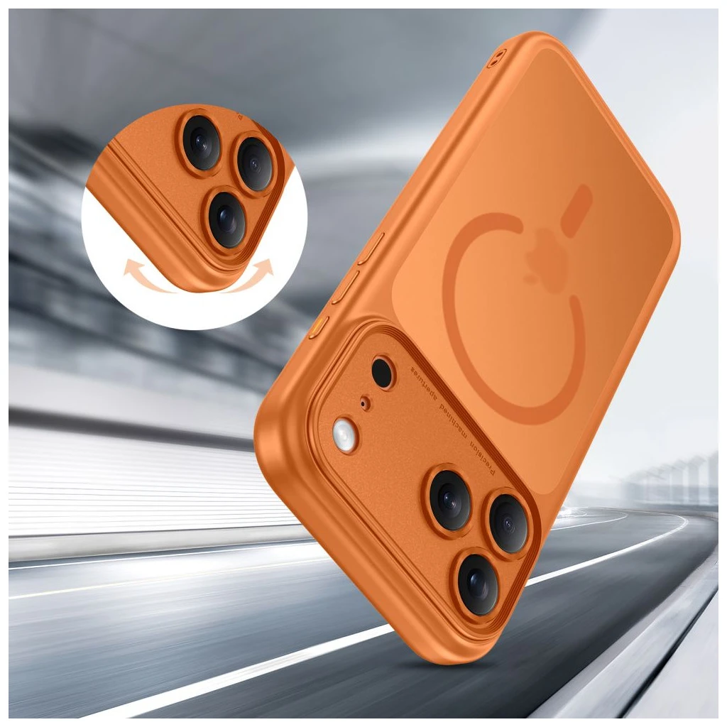 TECH-PROTECT MAGPEAK MAGSAFE CC iPhone 17 Pro készülékhez tok – matt, kozmikus narancs