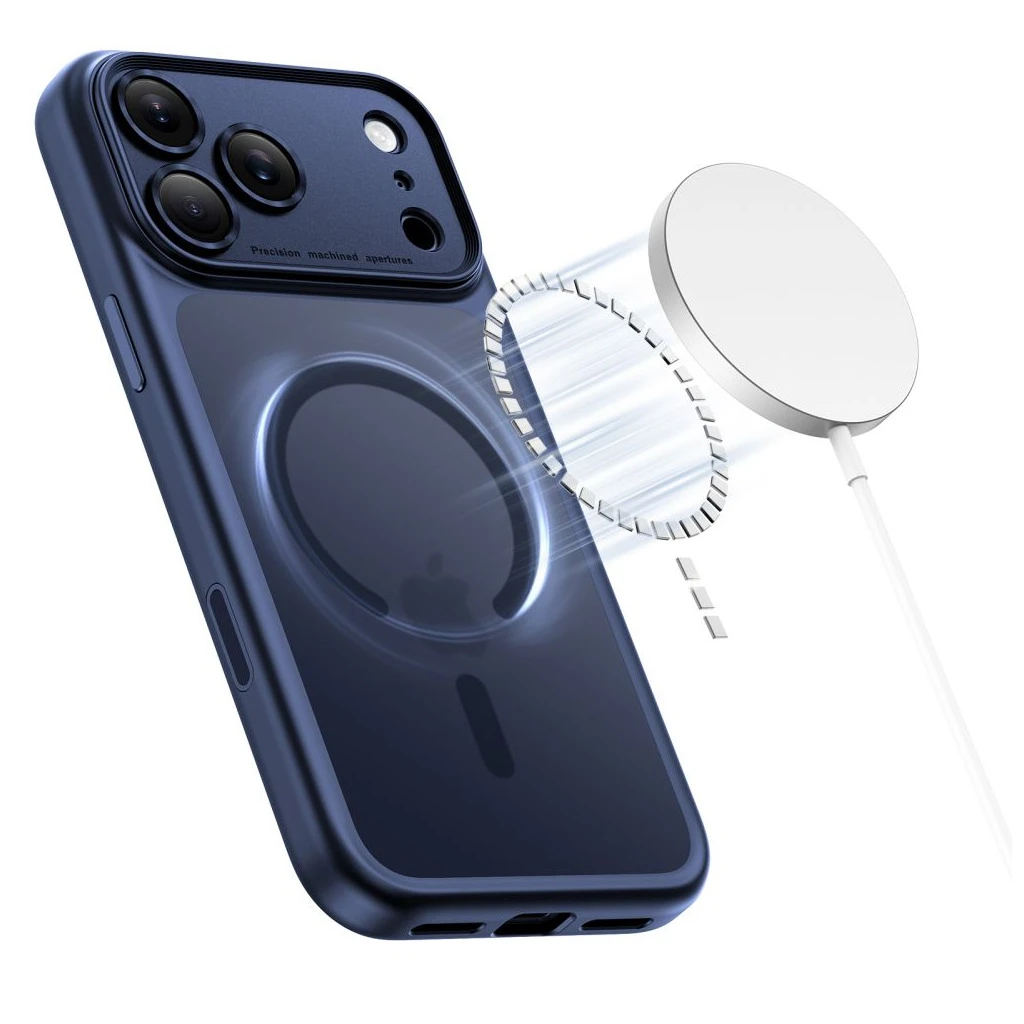 TECH-PROTECT MAGPEAK MAGSAFE CC iPhone 17 Pro Max tok készülékhez matt mélykék