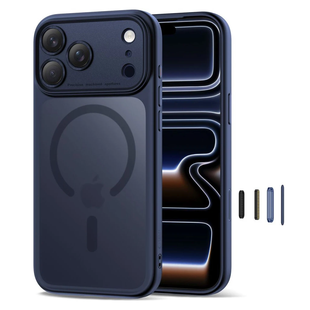 TECH-PROTECT MAGPEAK MAGSAFE CC iPhone 17 Pro Max tok készülékhez matt mélykék