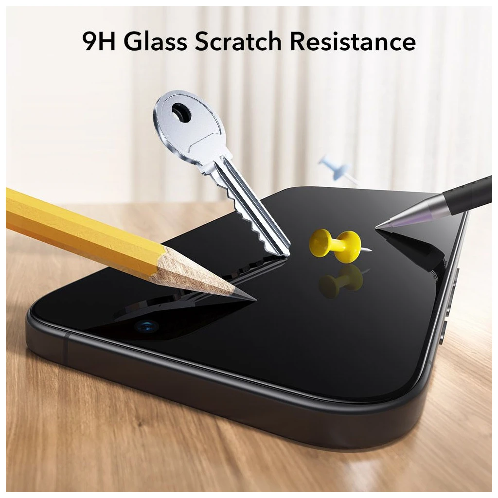 ESR ULTRAFIT temperált üveg kijelzővédő 2-PACK iPhone 17 Pro Max készülékhez fekete