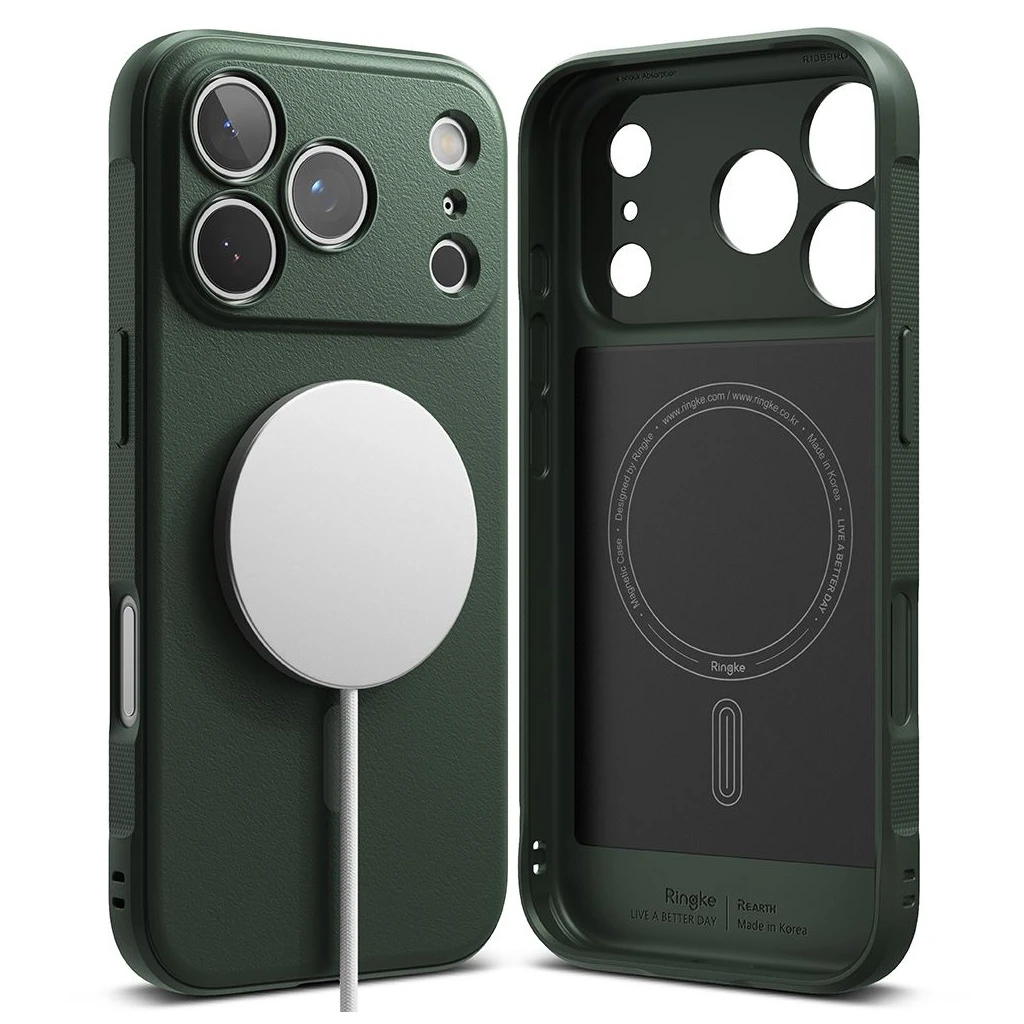 RINGKE ONYX Magnetic MagSafe iPhone 17 Pro készülékhez sötét zöld