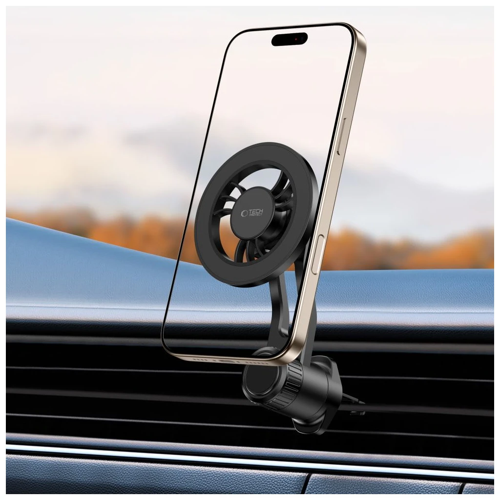 TECH-PROTECT N56 mágneses MagSafe forgatható szellőző autós tartó fekete