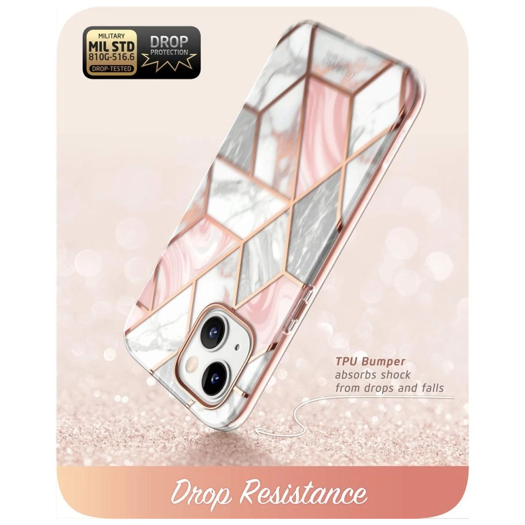 SUPCASE COSMO iPhone 14 Plus / 15 Plus készülékhez tok – márvány