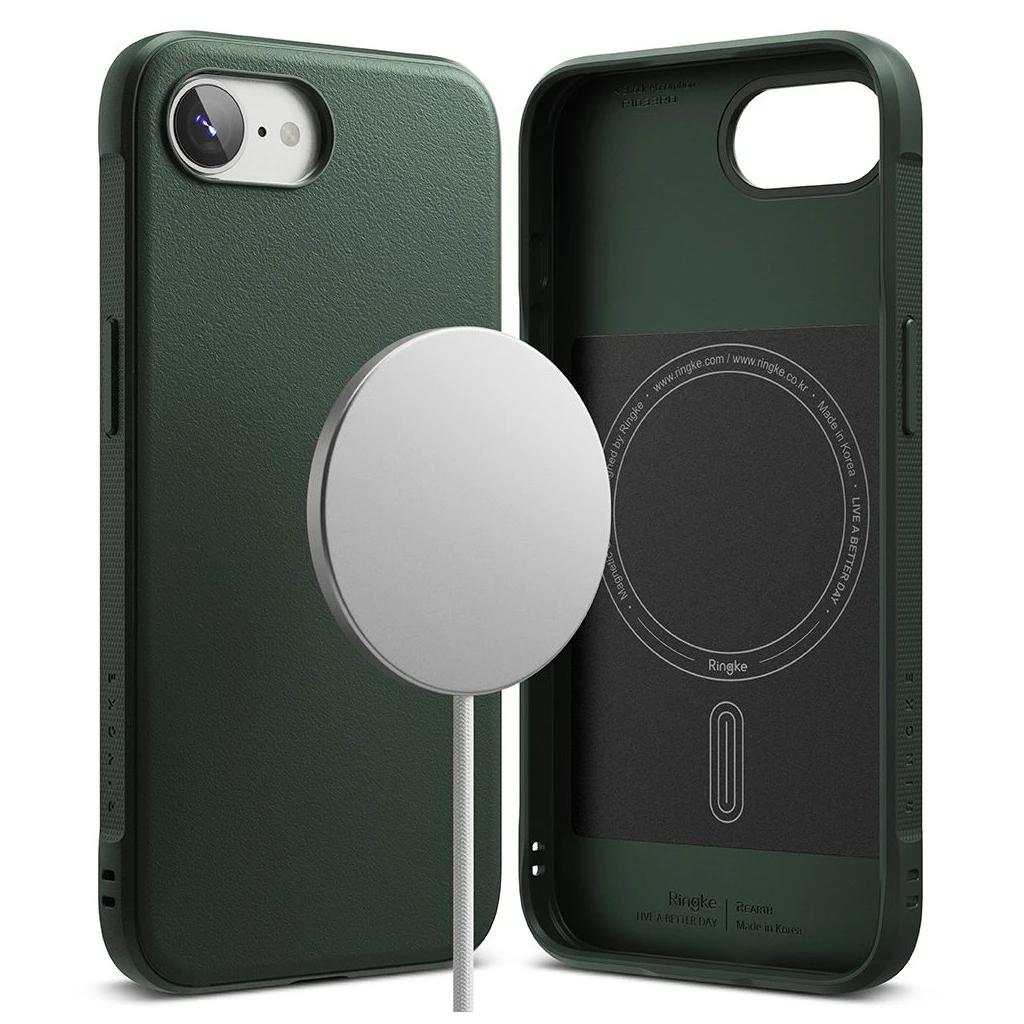 RINGKE ONYX Magnetic MagSafe iPhone 16E készülékhez tok sötét zöld