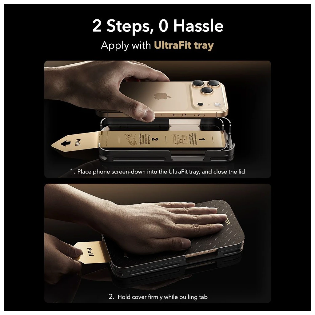 ESR Ultrafit Armorite Pro edzett üveg iPhone 17 Pro Max készülékhez fekete