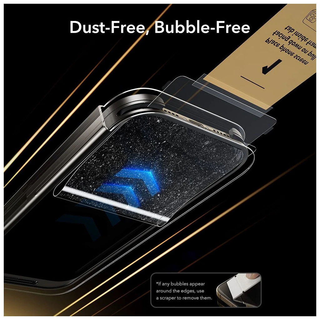 ESR Ultrafit Armorite Pro edzett üveg iPhone 17 Pro Max készülékhez fekete