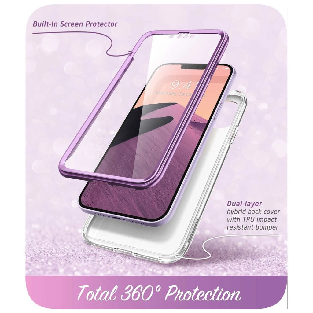 SUPCASE COSMO iPhone 14 Plus / 15 Plus tok készülékhez márványlila