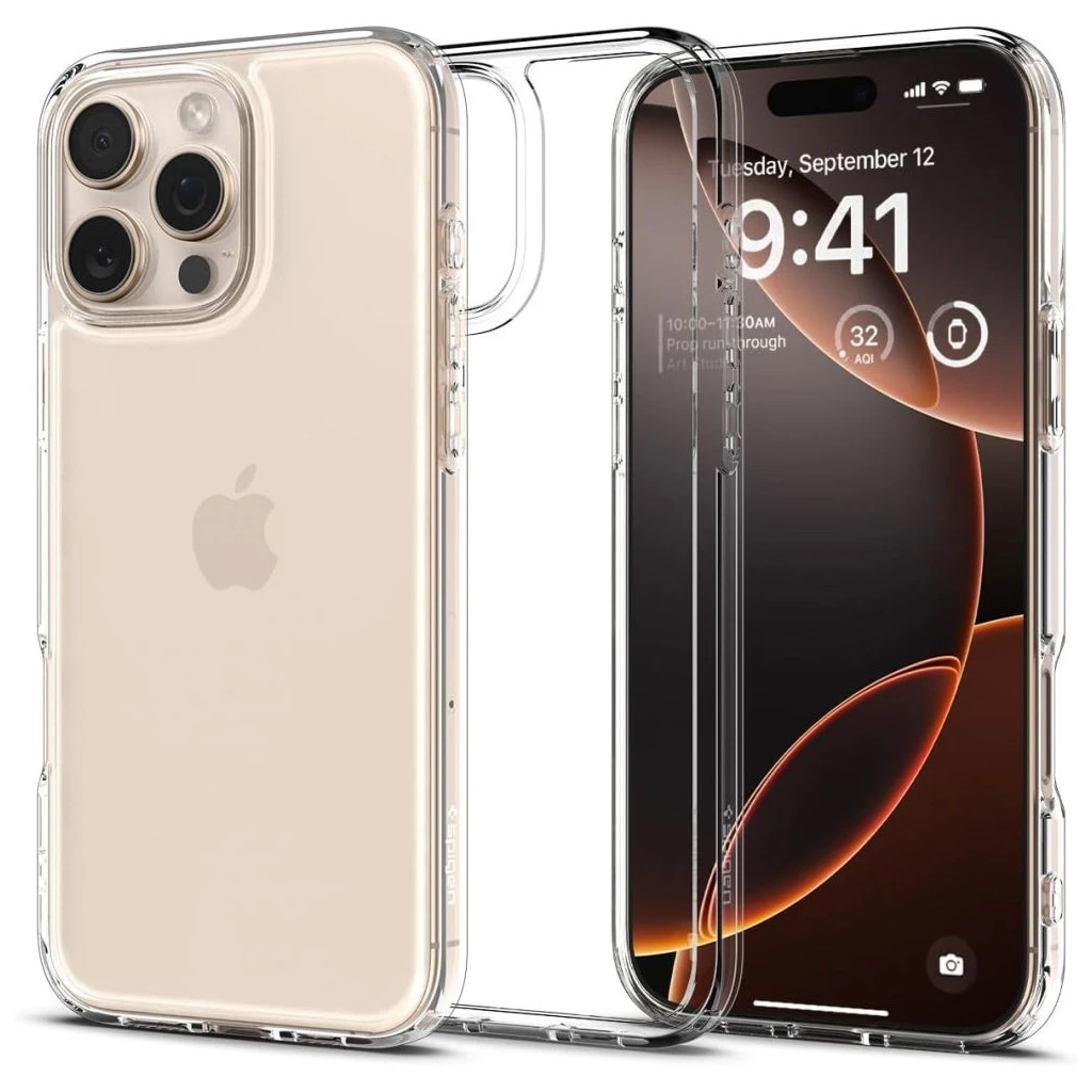 SPIGEN ULTRA HYBRID iPhone 16 Pro Max tok Crystal Clear készülékhez