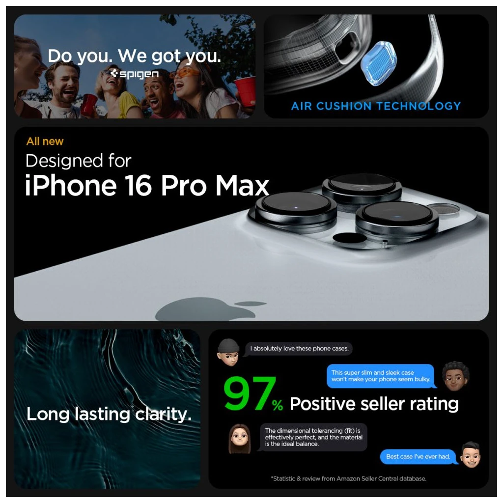 SPIGEN ULTRA HYBRID iPhone 16 Pro Max tok Crystal Clear készülékhez