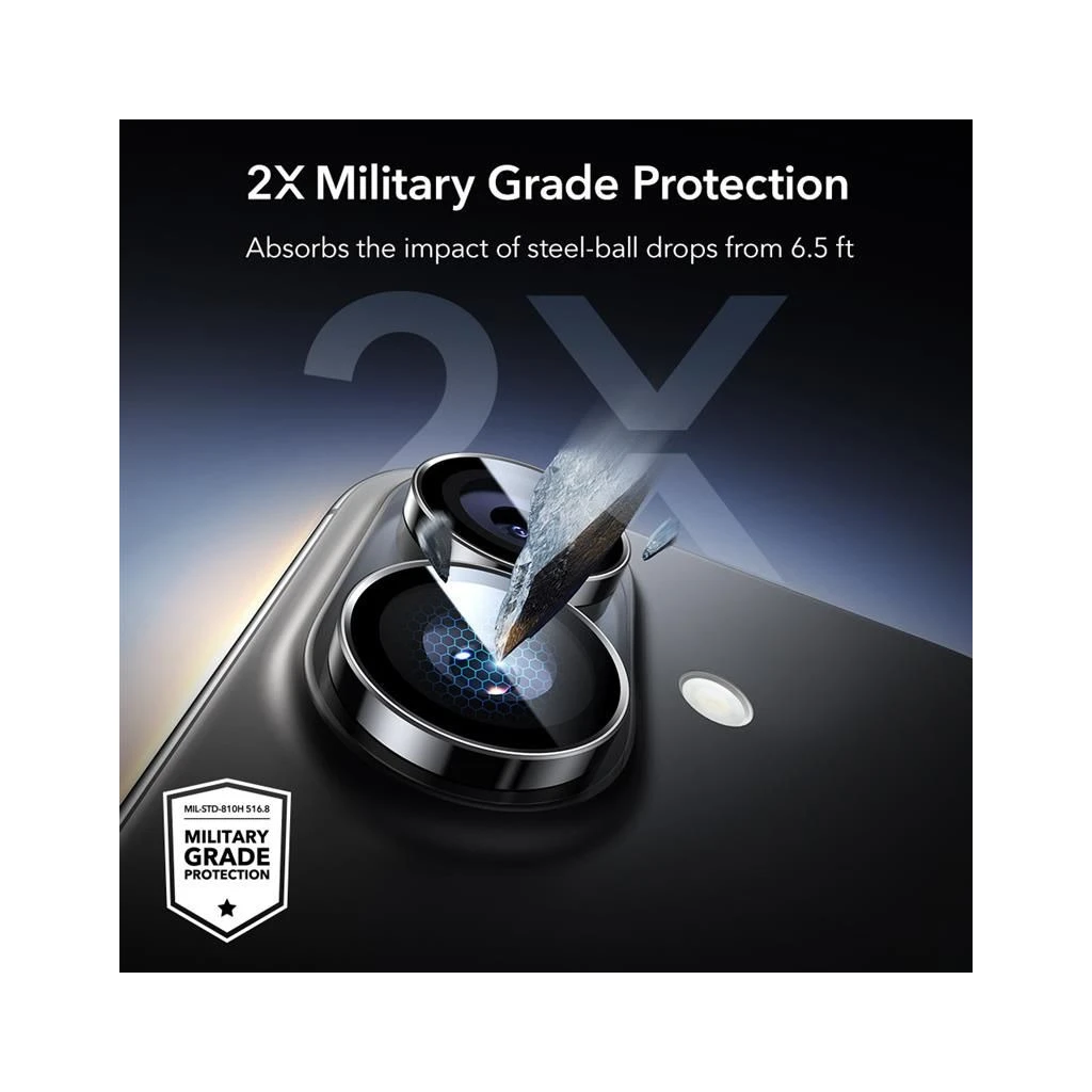 ESR ARMORITE kameravédő iPhone 16 / 16 Plus / 17 készülékhez fekete