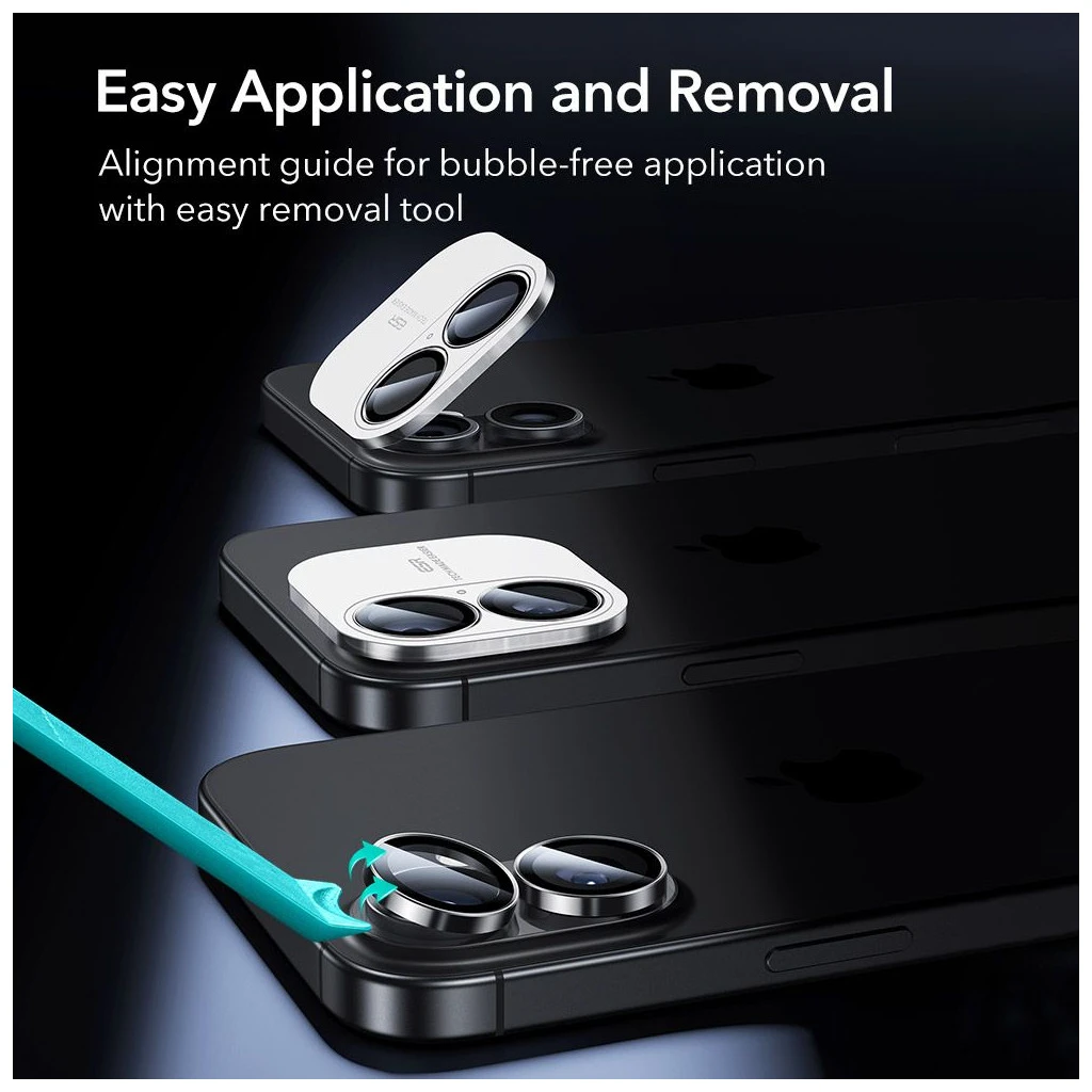 ESR ARMORITE kameravédő iPhone 16 / 16 Plus / 17 készülékhez fekete