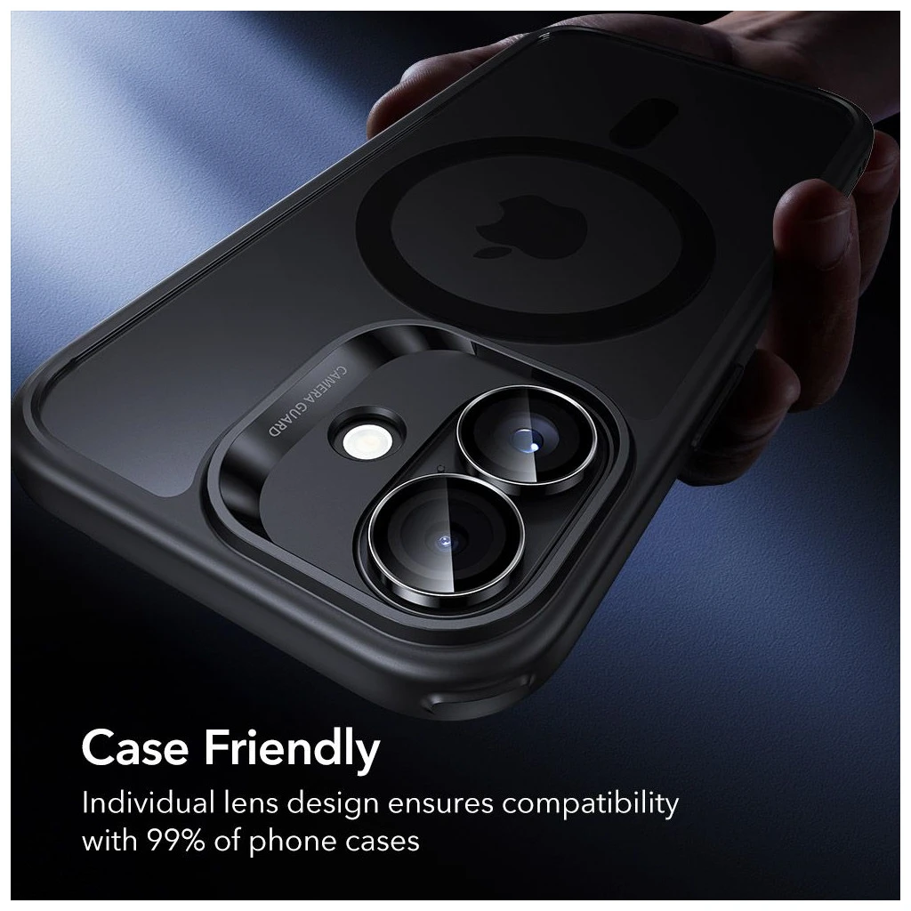 ESR ARMORITE kameravédő iPhone 16 / 16 Plus / 17 készülékhez fekete