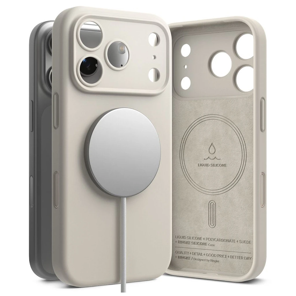 RINGKE szilikon mágneses MagSafe iPhone 17 Pro készülékhez tok kő
