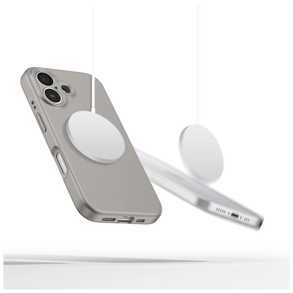 TECH-PROTECT Liquid Silicone MagSafe iPhone 16E készülékhez tok kőszürke