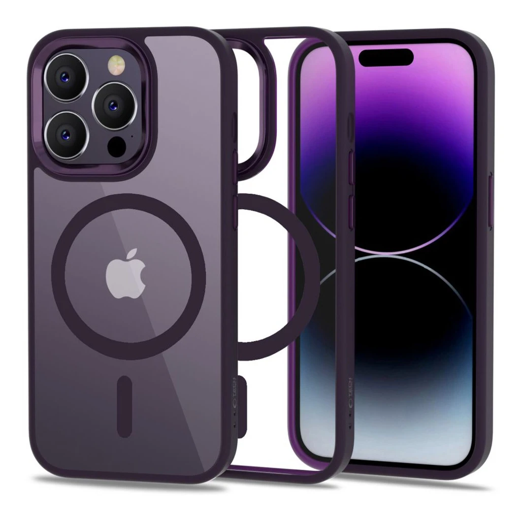 TECH-PROTECT MAGMAT MAGSAFE IPHONE 14 PRO készülékhez tok mély lila/átlátszó