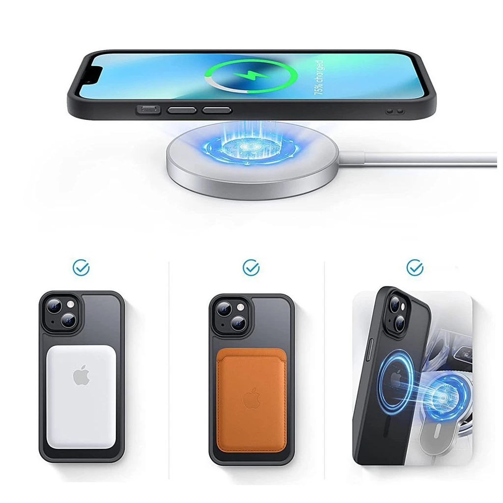 TECH-PROTECT MAGMAT MAGSAFE IPHONE 14 PRO készülékhez tok mély lila/átlátszó