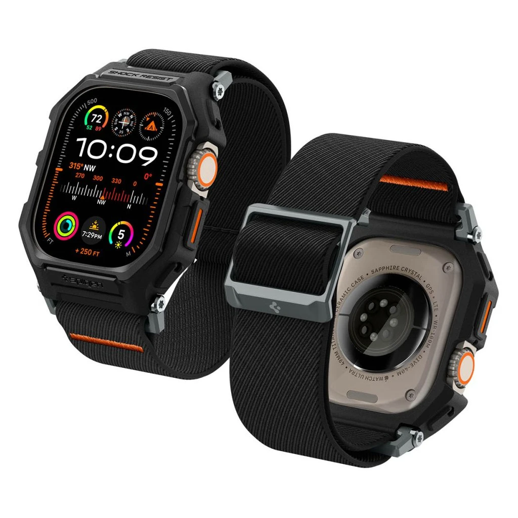 SPIGEN LITE FIT „PRO” Apple Watch Ultra 1 / 2 / 3 (49 MM) készülékhez tok, matt fekete