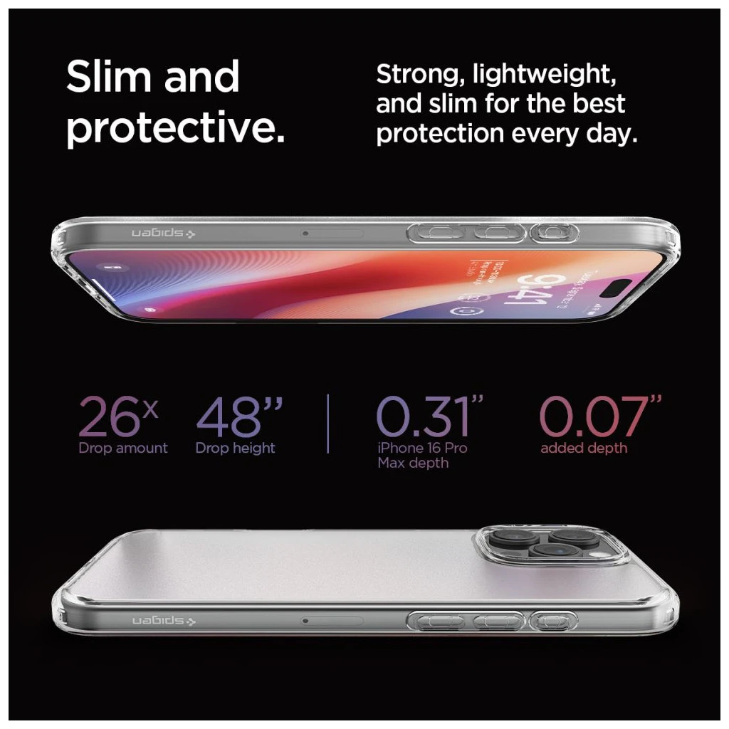 SPIGEN Ultra Hybrid iPhone 16 Pro Max készülékhez tok Frost Clear