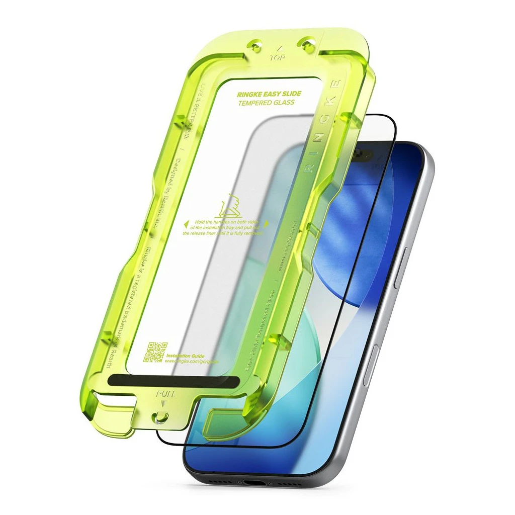 Üvegfólia Ringke Easy Slide 2-PACK iPhone 17 Pro készülékhez fekete