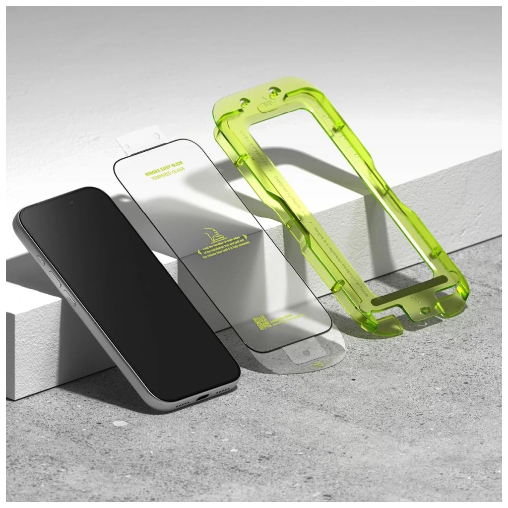 Üvegfólia Ringke Easy Slide 2-PACK iPhone 17 Pro készülékhez fekete