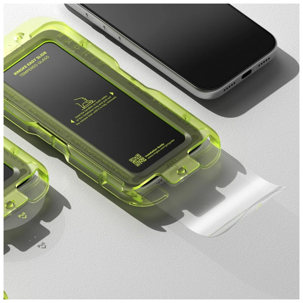 Üvegfólia Ringke Easy Slide 2-PACK iPhone 17 Pro készülékhez fekete