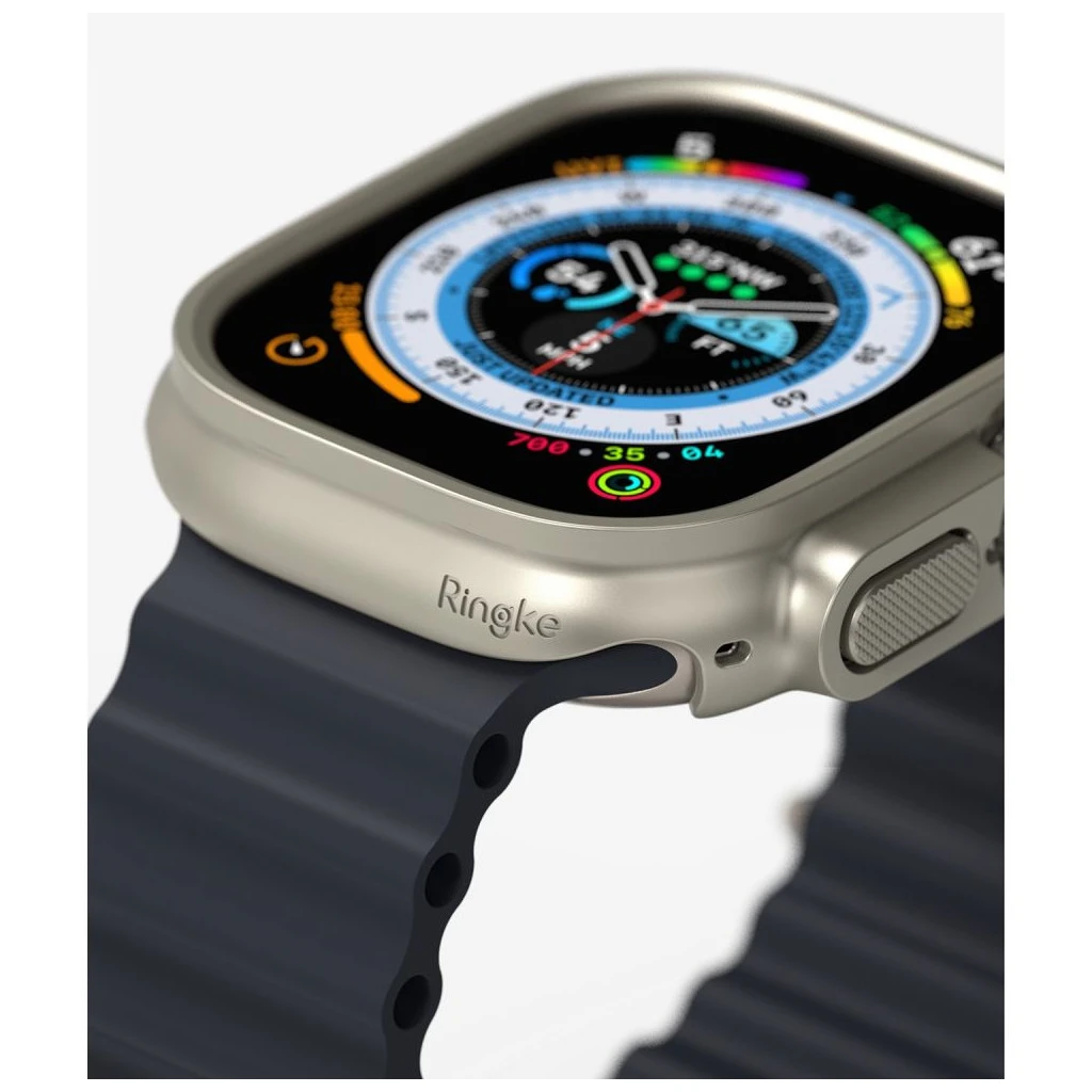 RINGKE SLIM 2-PACK tok APPLE WATCH ULTRA 1 / 2 / 3 (49 MM) készülékhez – átlátszó & titán szürke