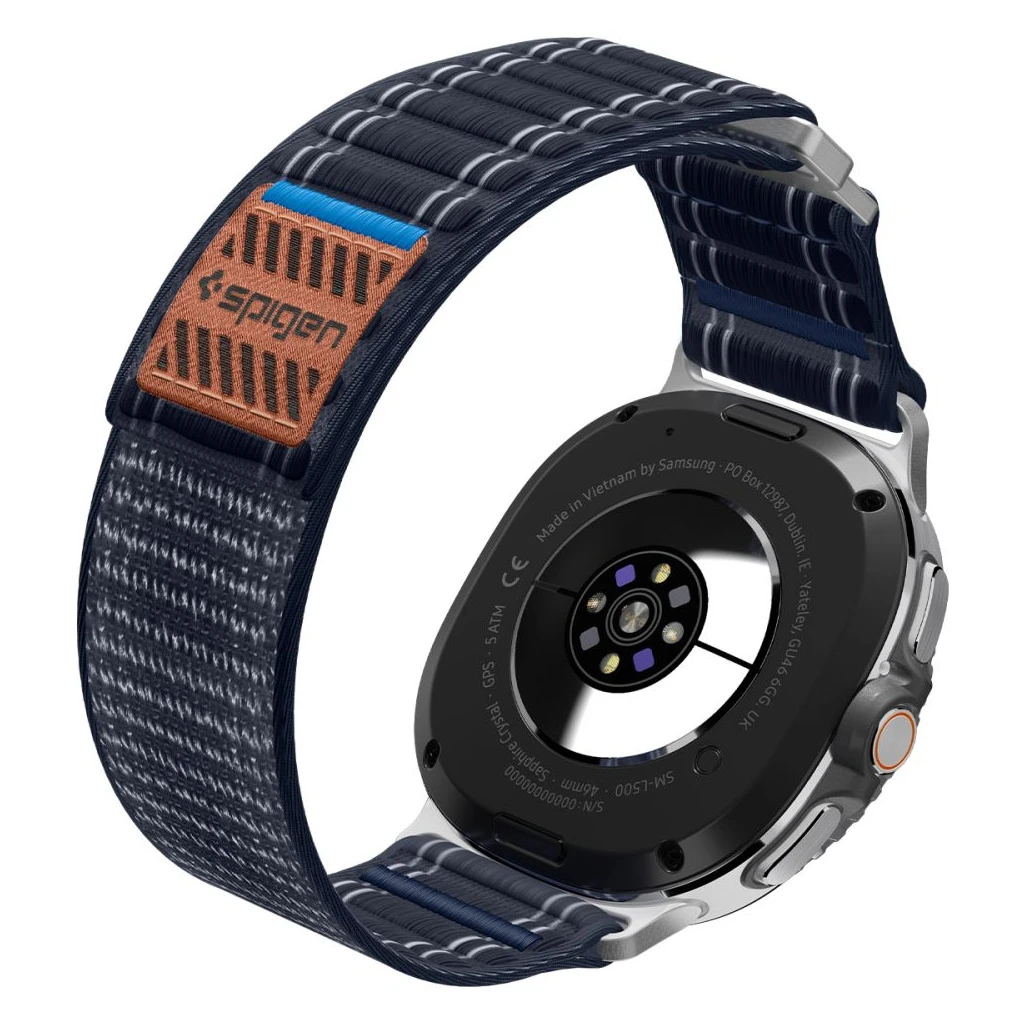 SPIGEN WBF0 ÓRASZIJ Samsung Galaxy Watch 8 / Classic készülékhez (40 / 44 / 46 MM) tengerészkék