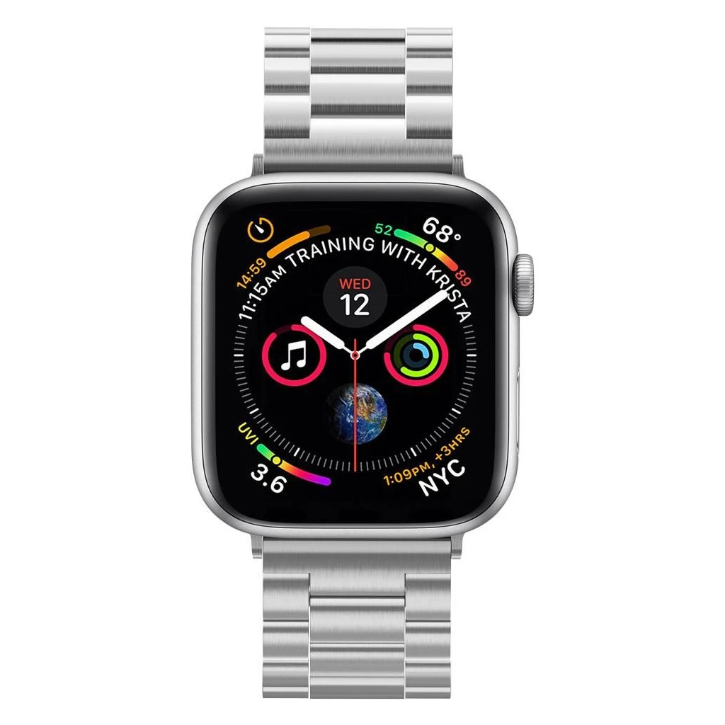 SPIGEN Modern Fit Band Apple Watch 8/9/10/11/SE/ULTRA készülékhez óraszíj (44/45/46/49 MM) ezüst