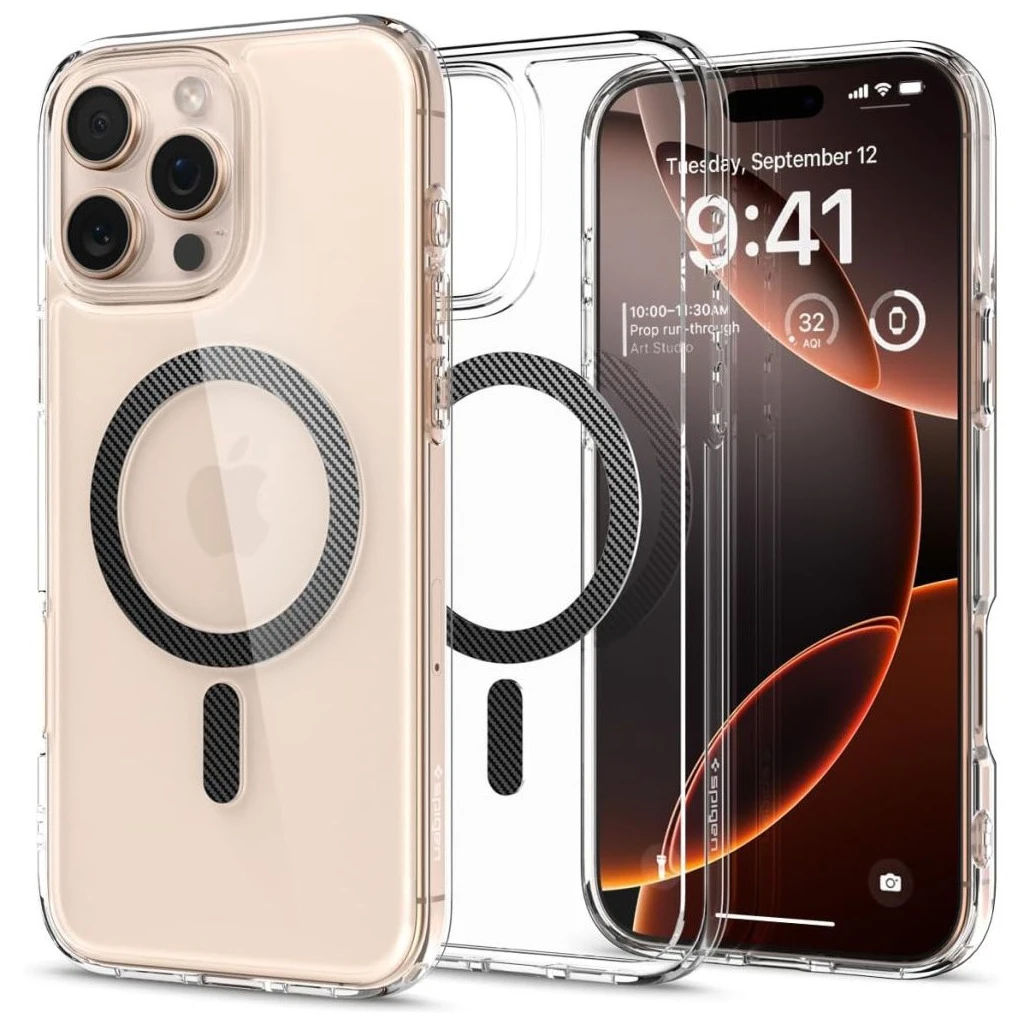 SPIGEN ULTRA HYBRID MAG MAGSAFE iPhone 16 Pro Max készülékhez tok, CARBON FIBER