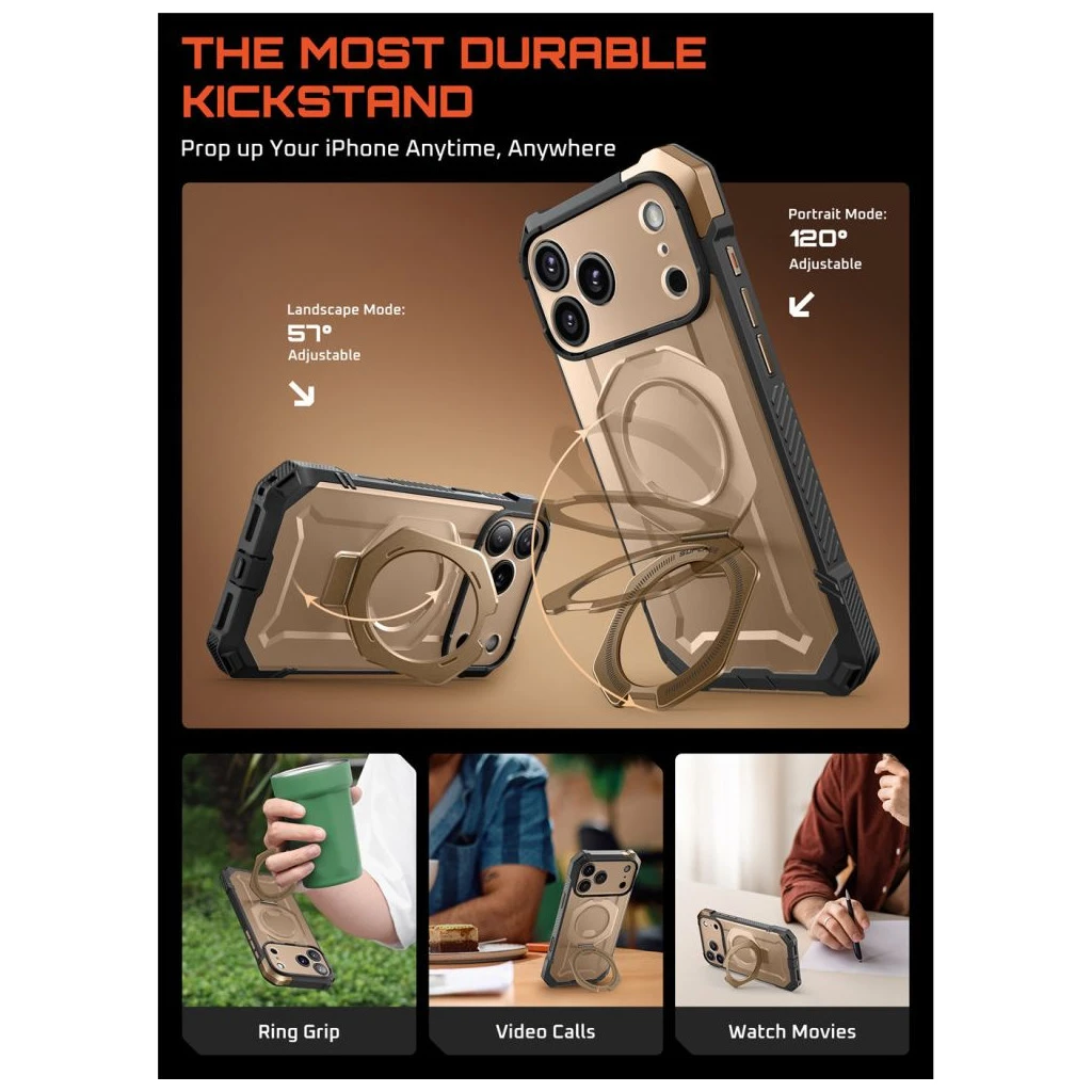SUPCASE UB GRIP MAG MAGSAFE iPhone 17 Pro készülékhez tok, sivatagi arany