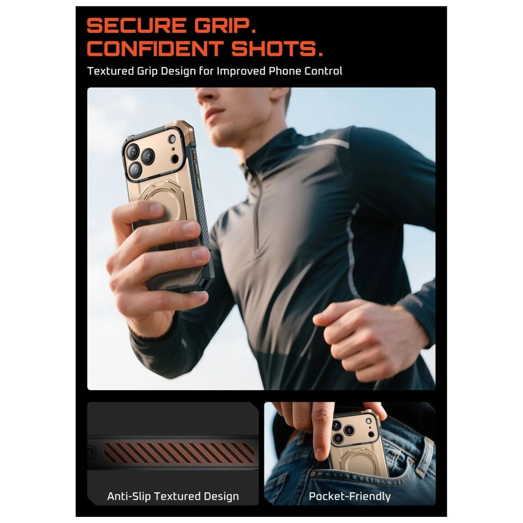 SUPCASE UB GRIP MAG MAGSAFE iPhone 17 Pro készülékhez tok, sivatagi arany