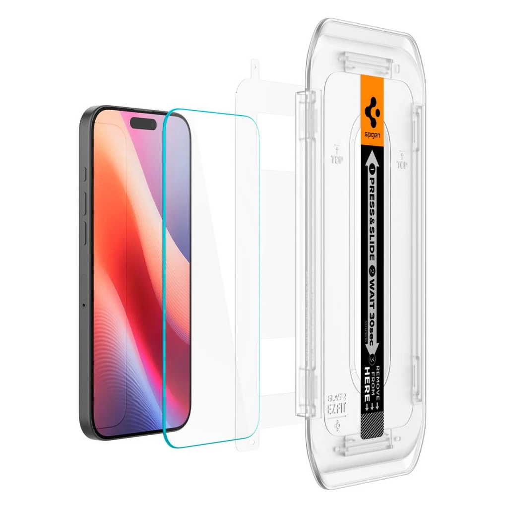 SPIGEN Glas.tr „EZ FIT” 2-PACK iPhone 16 Pro Max / 17 Pro Max készülékhez üveg kijelzővédő átlátszó
