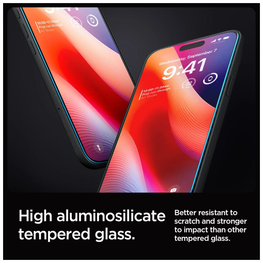 SPIGEN Glas.tr „EZ FIT” 2-PACK iPhone 16 Pro Max / 17 Pro Max készülékhez üveg kijelzővédő átlátszó