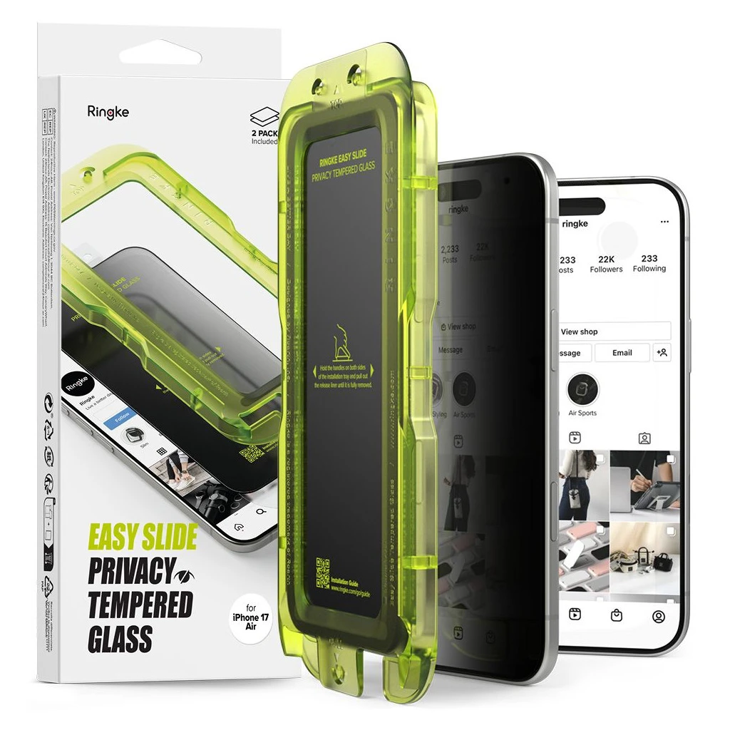 RINGKE EASY SLIDE 2-PACK IPHONE AIR készülékhez Privacy kijelzővédő