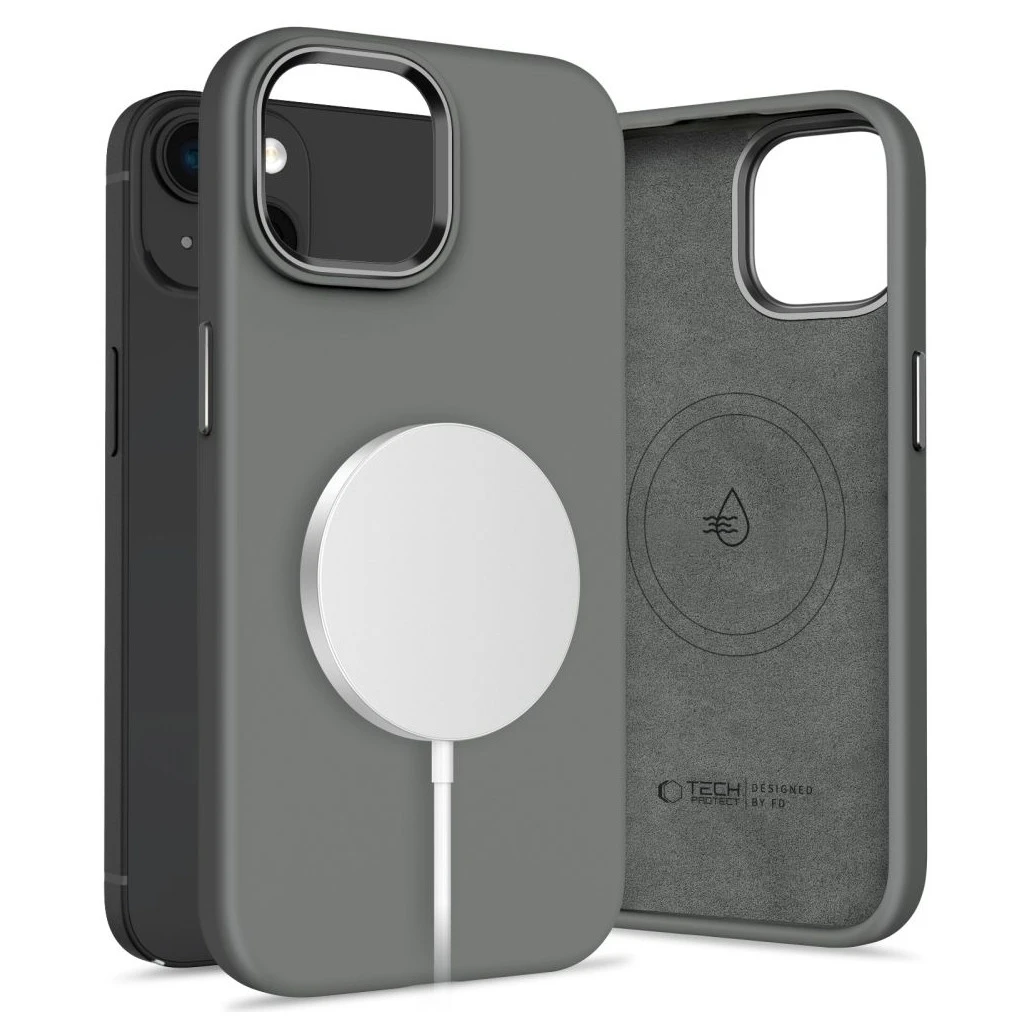 TECH-PROTECT SILICONE PURE MAGSAFE iPhone 15 készülékhez tok agyag