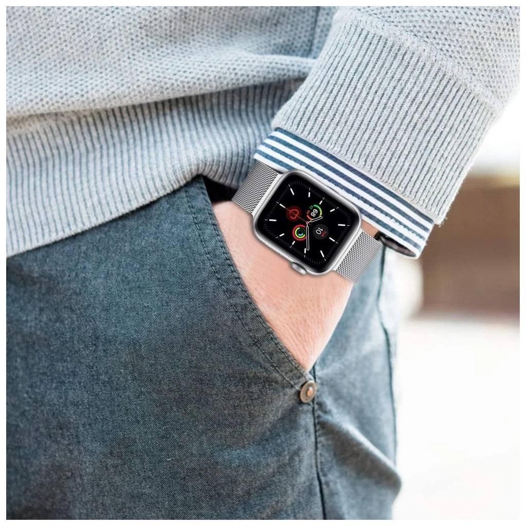 TECH-PROTECT MILANESEBAND óraszíj APPLE WATCH 8/9/10/11/SE készülékhez (40/41/42 MM) rózsaarany