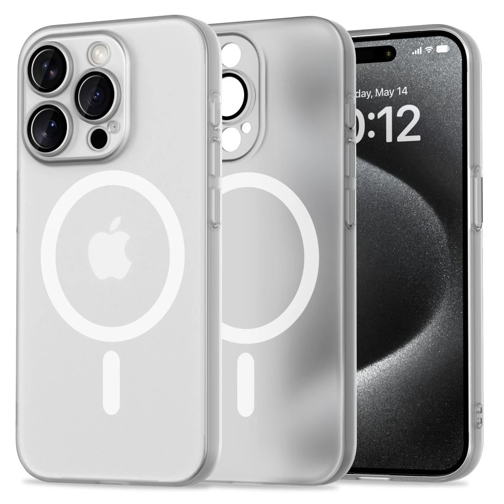 TECH-PROTECT MAGSLIM MAGSAFE iPhone 15 Pro tok készülékhez – matt fehér