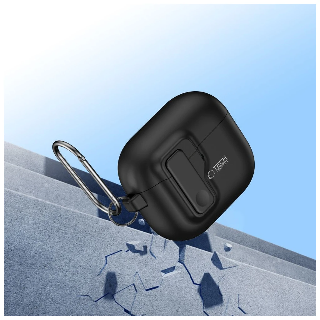 TECH-PROTECT SLIM HOOK Apple AirPods 4 készülékhez védőtok fekete