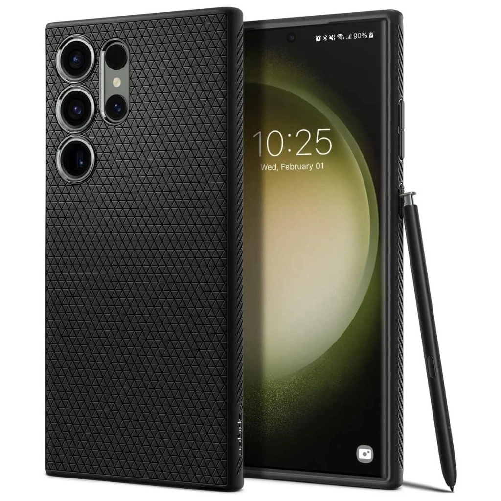 SPIGEN LIQUID AIR tok Galaxy S23 Ultra készülékhez, matt fekete