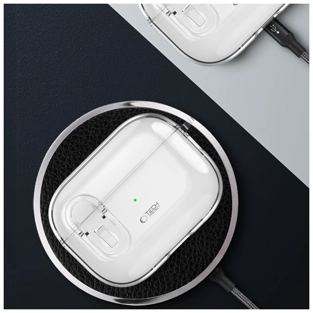 TECH-PROTECT Vékony Horog Apple AirPods Pro 1/2 készülékhez – átlátszó