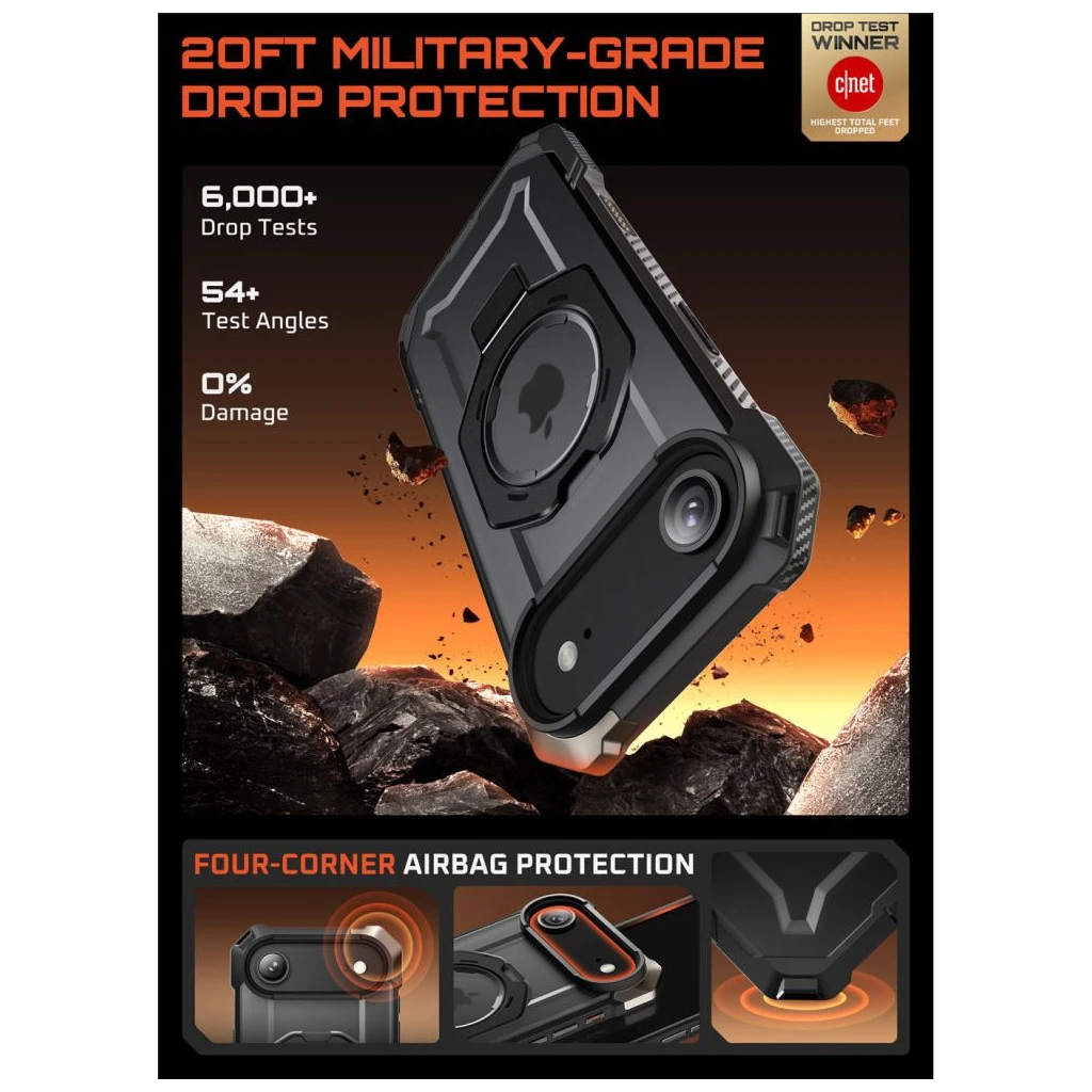 SUPCASE UB GRIP MAG MAGSAFE iPhone Air készülékhez tok fekete