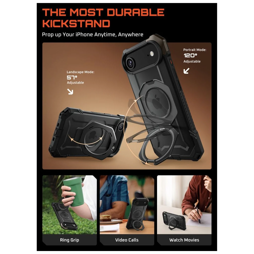 SUPCASE UB GRIP MAG MAGSAFE iPhone Air készülékhez tok fekete