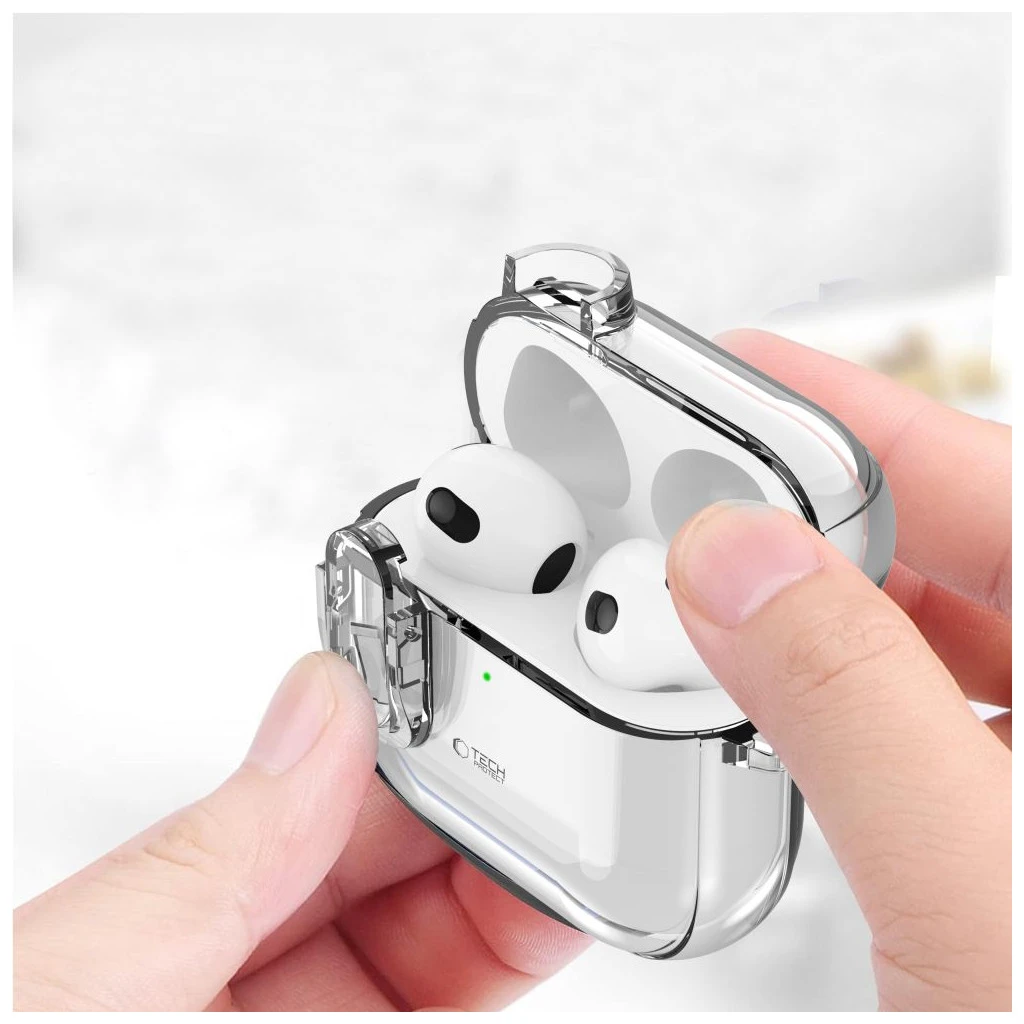 TECH-PROTECT SLIM HOOK APPLE AIRPODS 4 készülékhez átlátszó