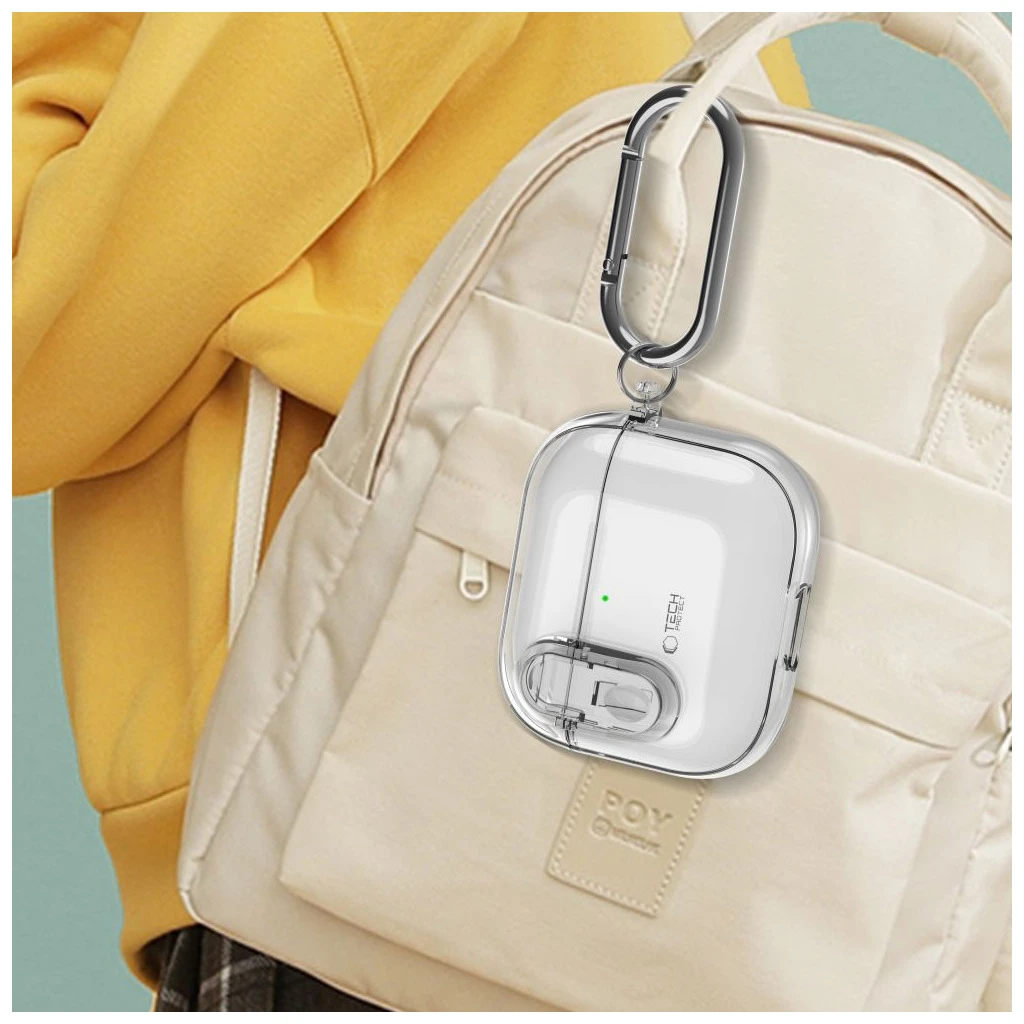 TECH-PROTECT SLIM HOOK APPLE AIRPODS 4 készülékhez átlátszó