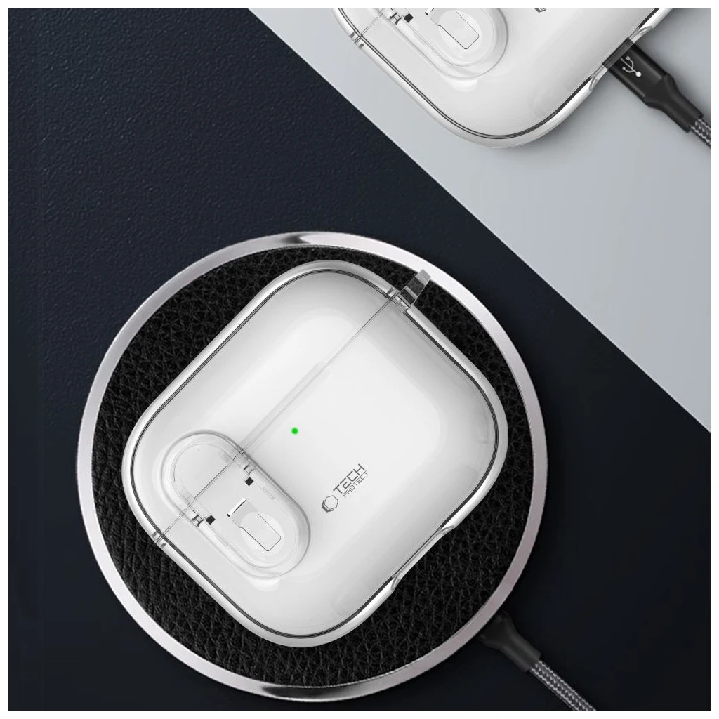 TECH-PROTECT SLIM HOOK APPLE AIRPODS 4 készülékhez átlátszó